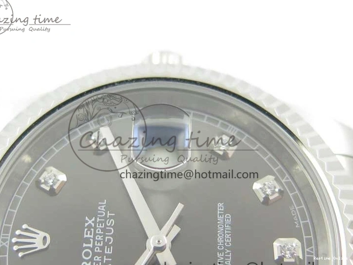 0506 DateJust 126334 SS Noob 1:1 904L Best Edition Gray Dial Diamond on Oyster Bracelet A MultiPurpose 3167
